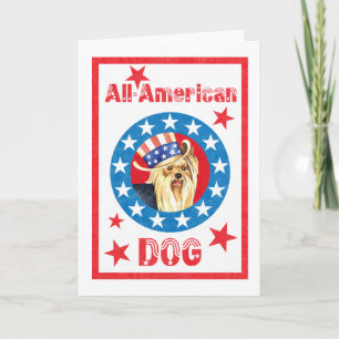 Patriotic Yorkie Card