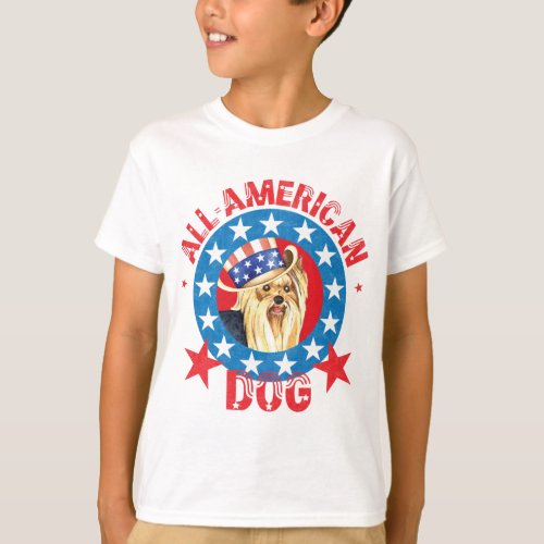 Patriotic Yorkie T_Shirt