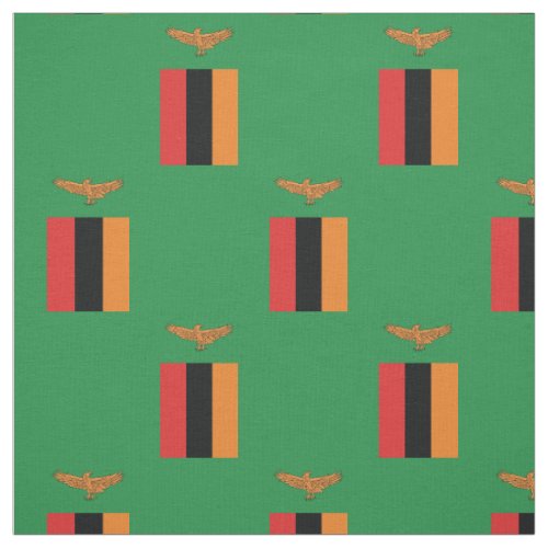 Patriotic Zambia Flag Fabric