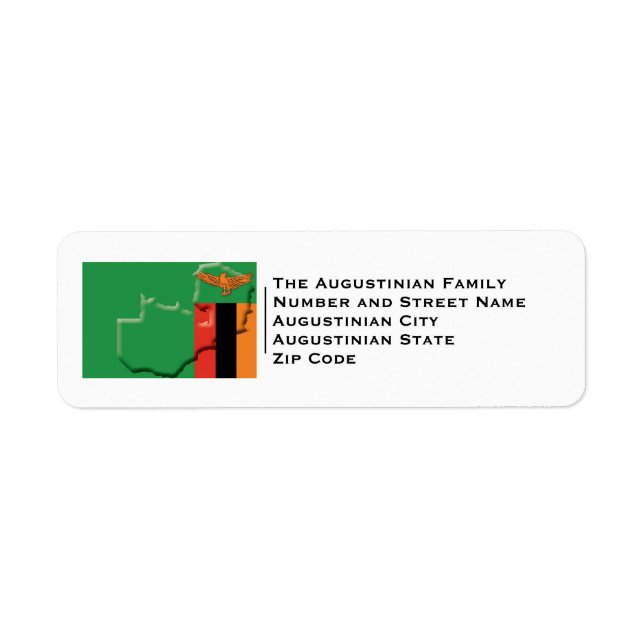 Patriotic | ZAMBIA FLAG Label (Front)