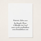 Patriotic Zebra ArtCard (Back)