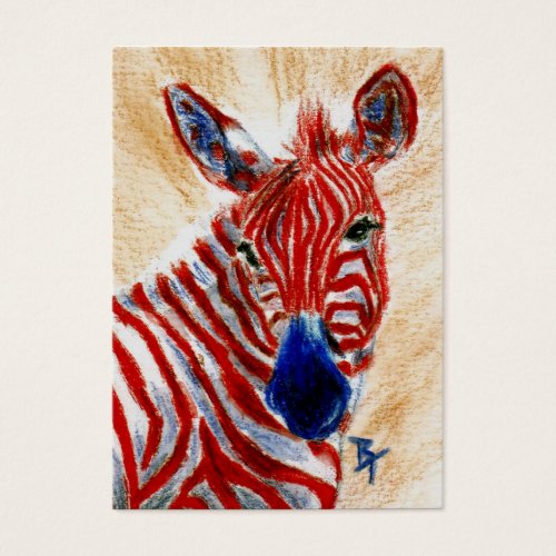 Patriotic Zebra ArtCard Business Card Template