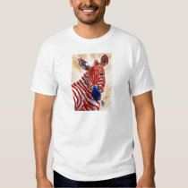 Patriotic Zebra Mens Tshirt