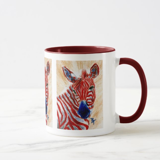 Patriotic Zebra Mug (Right)