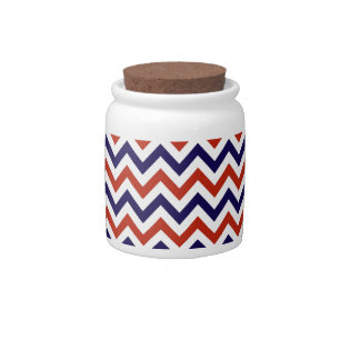 Patriotic Zigs & Zags Candy Jar