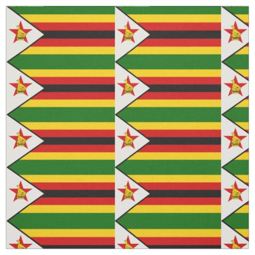 Patriotic Zimbabwe Flag Fabric