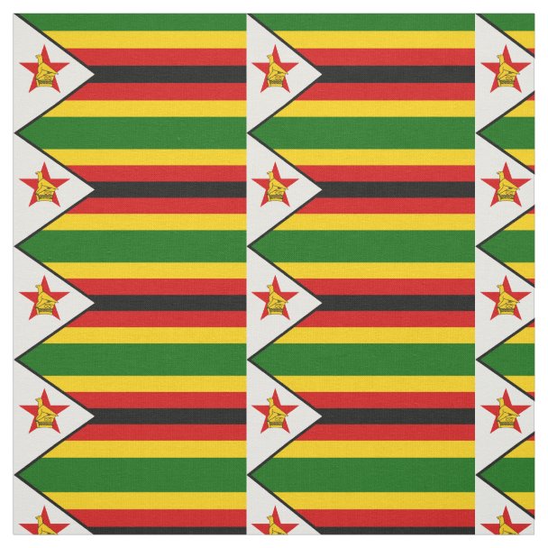 Zimbabwe Flag Fabric Zazzle