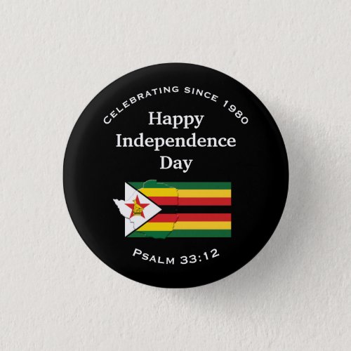 Patriotic ZIMBABWE INDEPENDENCE Button
