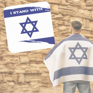 Patriotic Zionist Flag I Stand with Israel Sticker