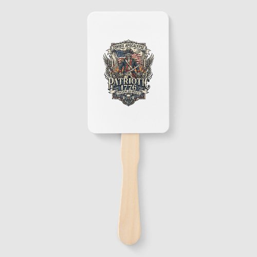 Patriotic Zombie Patriot General Zombie Apocalypse Hand Fan