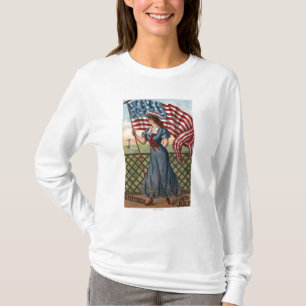 Patriotically Dressed Woman T-Shirt