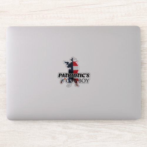 Patriotics Cowboy patriotic svg American flag Sticker