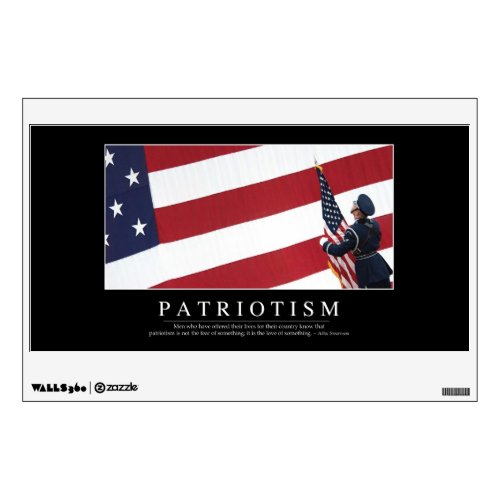 Patriotism Inspirational Quote Wall Decal