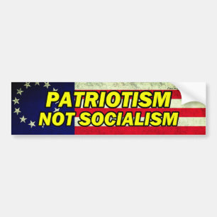 Patriotism Not Socialism Bumper Sticker