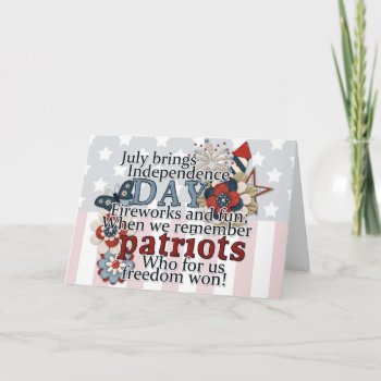 Patriots Card by graphicdesign at Zazzle