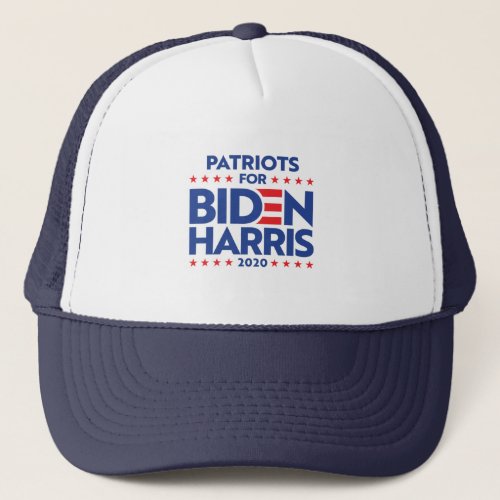 PATRIOTS FOR BIDEN HARRIS TRUCKER HAT