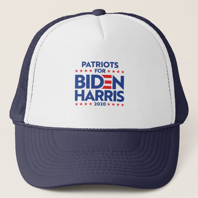 PATRIOTS FOR BIDEN HARRIS TRUCKER HAT (Front)