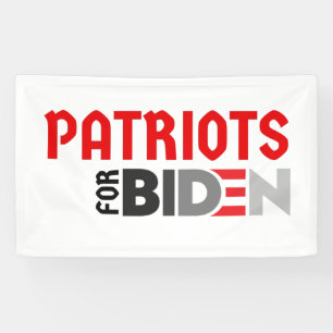 Patriots For Joe Biden President Banner