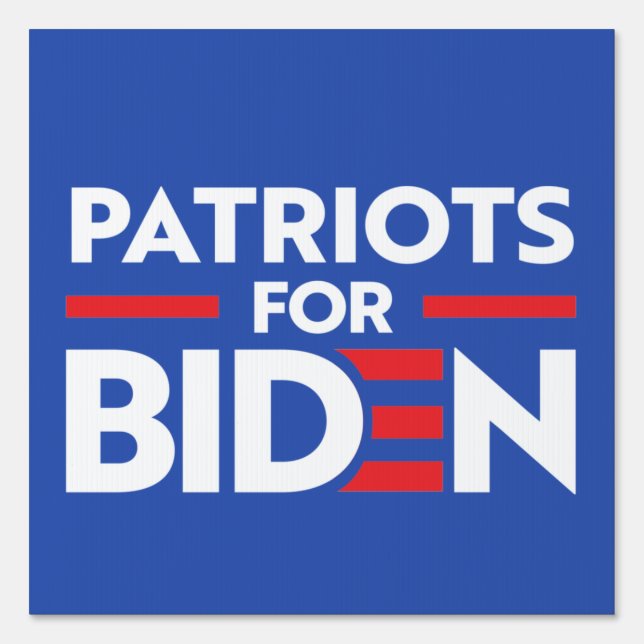 PATRIOTS FOR JOE BIDEN SIGN (Front)