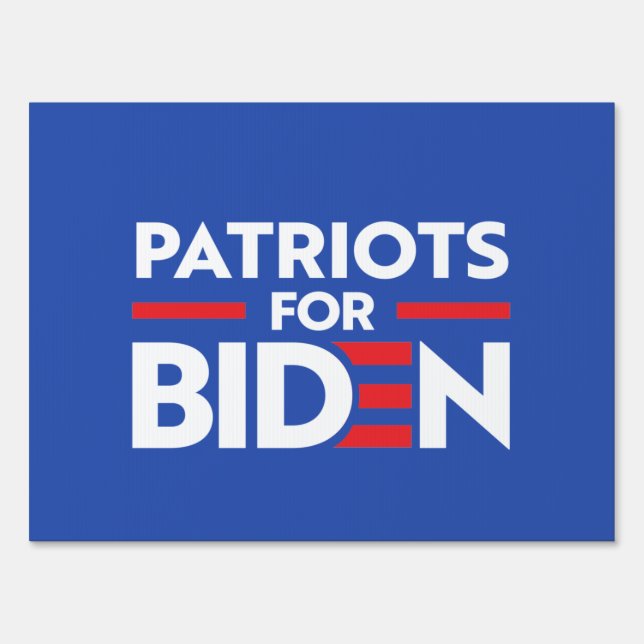 PATRIOTS FOR JOE BIDEN SIGN (Front)