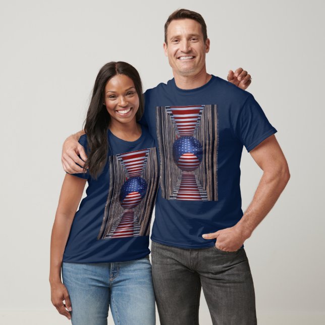 Patriot's Pride 3D: American Flag-Inspired T T-Shirt (Unisex)
