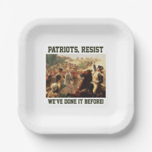 Patriots Resist Attacks on Democracy  Paper Plates