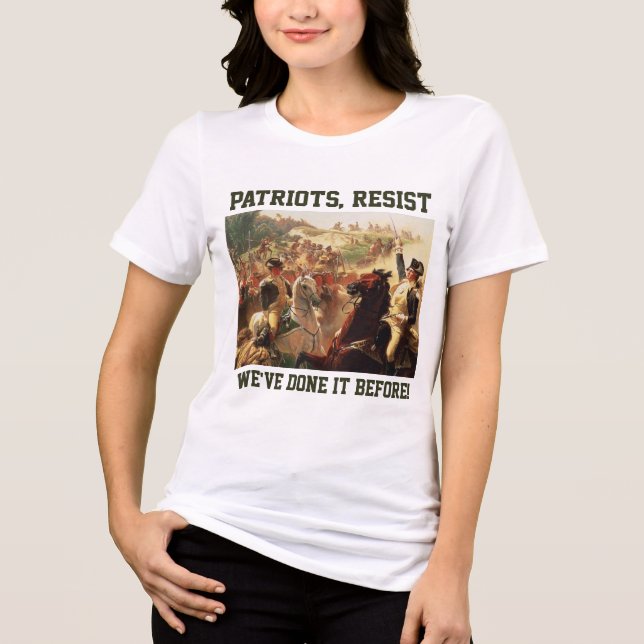 Patriots Resist Attacks on Democracy Tri-Blend Shirt (Front)