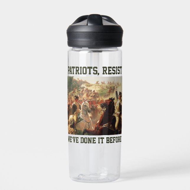 Patriots Resist Attacks on Democracy  Water Bottle (Front)