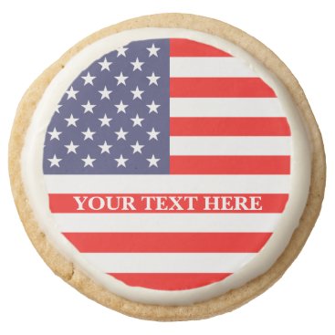 Patritoic American flag 4th of July party custom Round Shortbread Cookie Patritoic American flag 4th of July party custom Round Shortbread Cookie