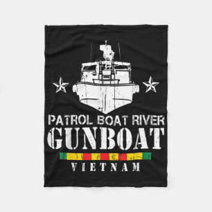 Patrol Boat River Gunboat Vietnam Veteran Fleece Blanket