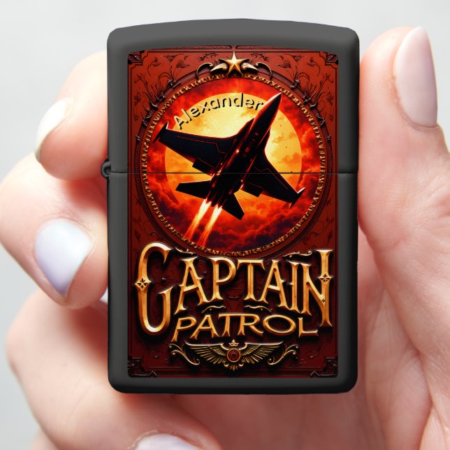 Patrol Captain's Fiery Ascent Keepsake Gift Zippo Lighter (In Hand)