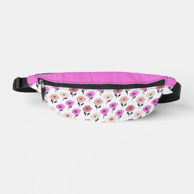 Patrón floral vibrante fanny pack (Front)