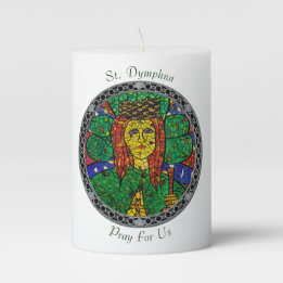 Patron Saint Of Depression And Anxiety St Dymphna Pillar Candle