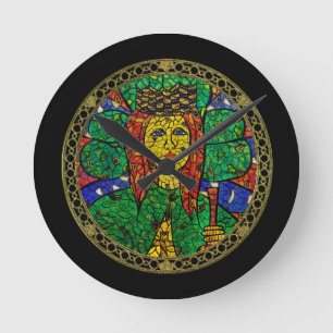 Patron Saint Of Depression And Anxiety St Dymphna Round Clock