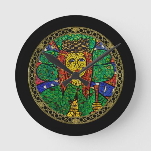 Patron Saint Of Depression And Anxiety St Dymphna Round Clock