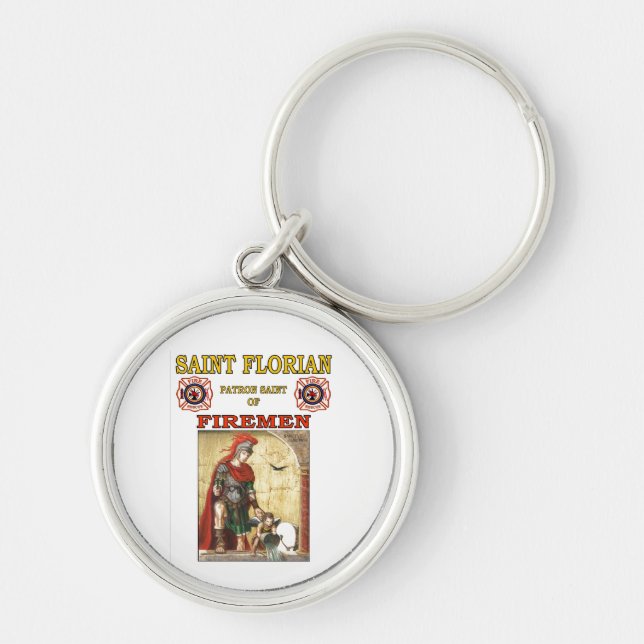 PATRON SAINT OF FIREMEN KEYCHAIN (Front)