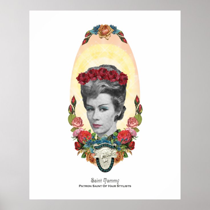 Patron Saint of Hair Stylists 24x30 Print Zazzle