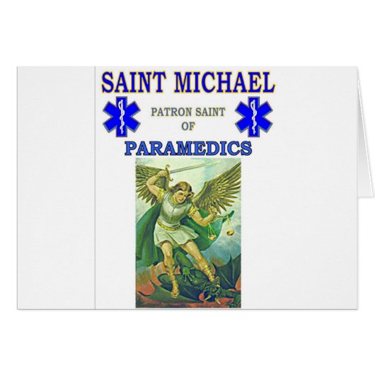 PATRON SAINT OF PARAMEDICS CARDS (Front Horizontal)