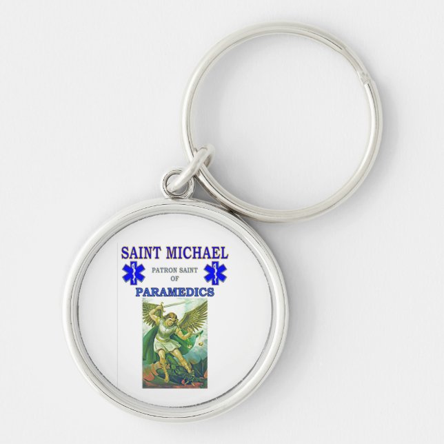 PATRON SAINT OF PARAMEDICS KEYCHAIN (Front)