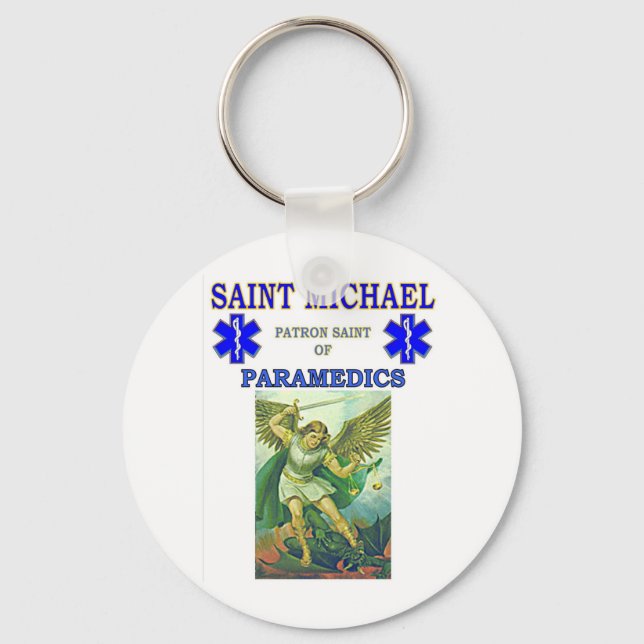 PATRON SAINT OF PARAMEDICS KEYCHAIN (Front)