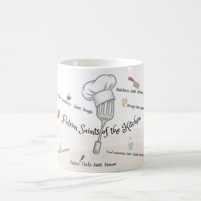 Patron Saints of the Kitchen, Catholic Mug (Center)