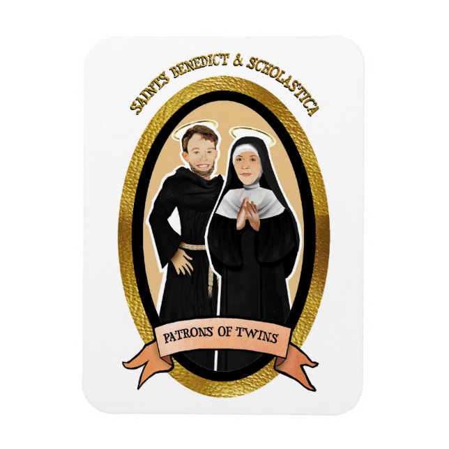 Patron Saints of Twins Icon Magnet (Vertical)
