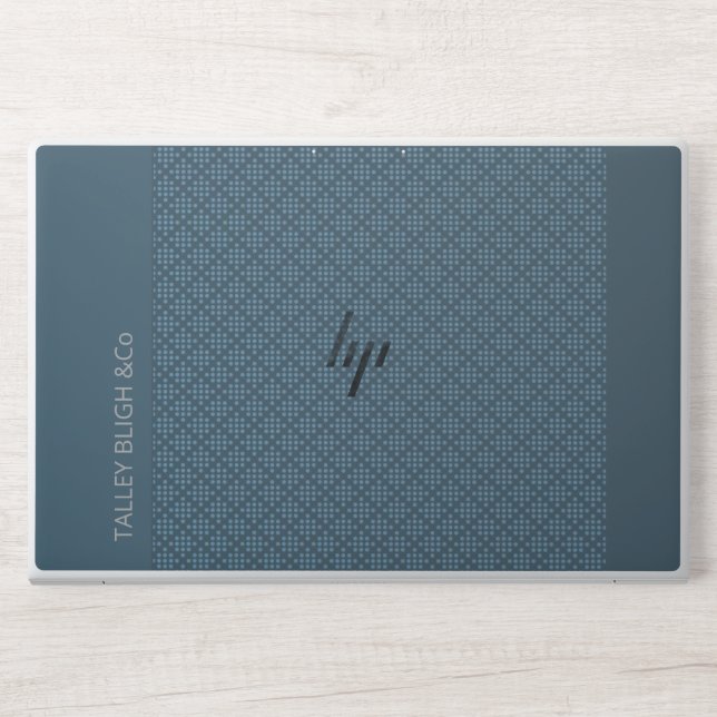 Patronage Blue Pattern HP Laptop Skin (Front)