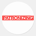 Patronizing Stamp Classic Round Sticker