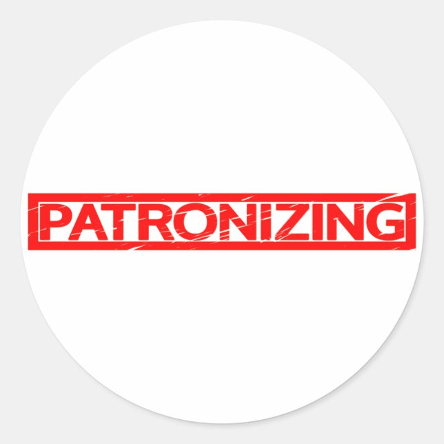 Patronizing Stamp Classic Round Sticker (Front)