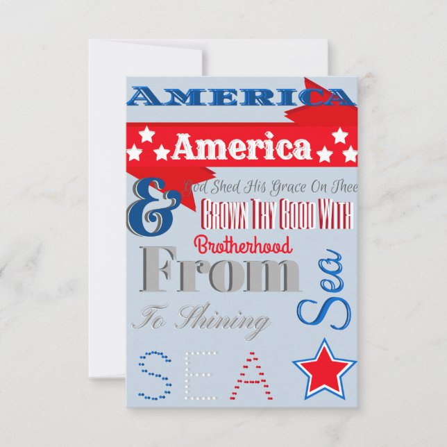 Patrotic 4th Of July Invitation (Front)