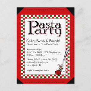 Patsa Party Invitation Postcard