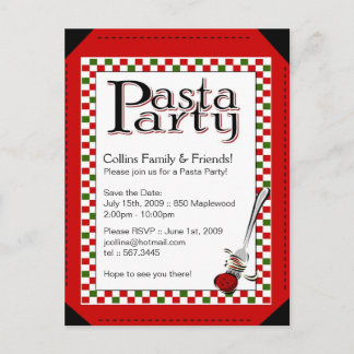 Patsa Party Invitation Postcard