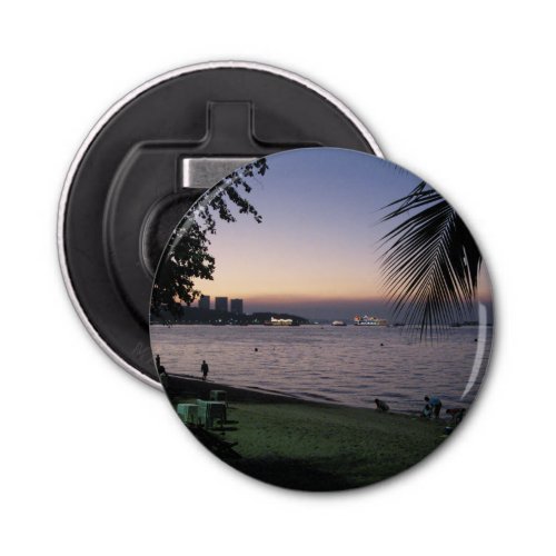 Pattaya Beach Sunset  Chonburi Thailand Bottle Opener