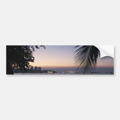 Pattaya Beach Sunset  Chonburi Thailand Bumper Sticker